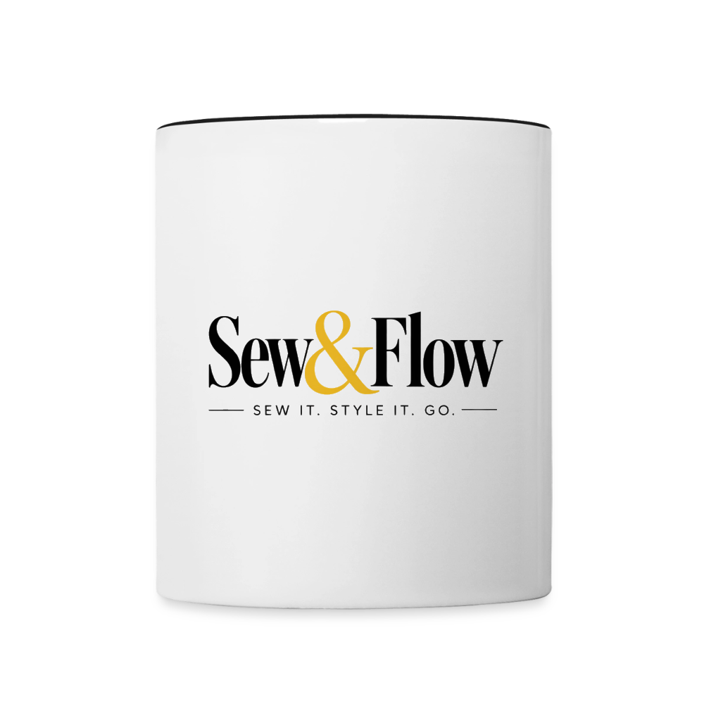 The Sew & Flow Signature Mug - white/black