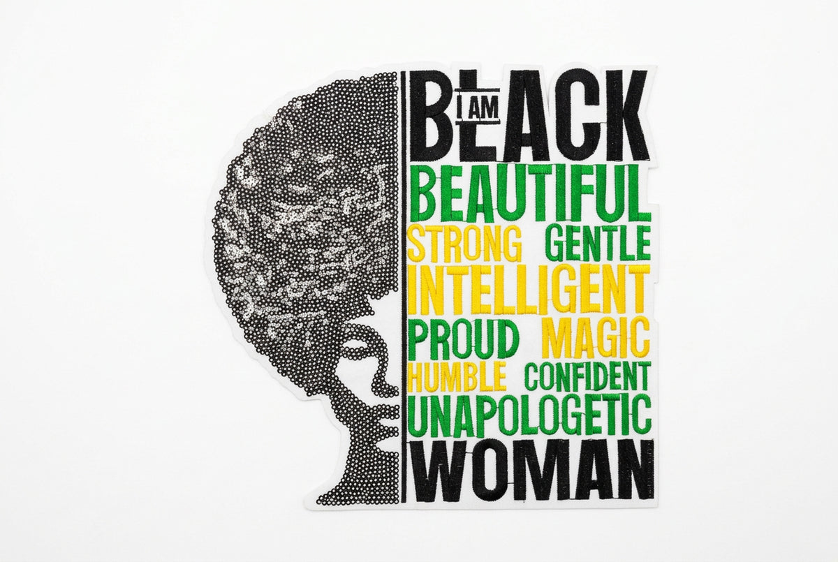 Beautifully Black | Embroidered & Sequin Patches